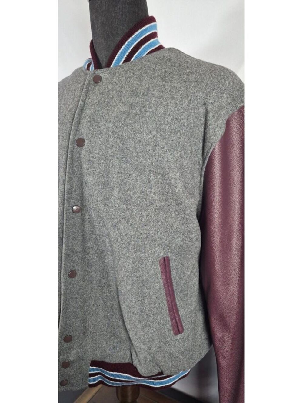 Stewart & Strauss XL Wool Leather Varsity Letterman Jacket